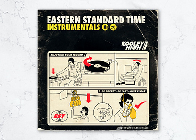 Album Cover Art: Eastern Standard Time Instrumentals airplane safety album art album cover cover art cover design graphic design hip hop illustration kooley high photoshop