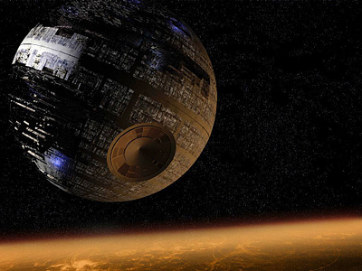 Deathstar Rendering 3dgrafik graphic design shoptemplate starwars webdesign