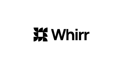 Whirr Logo branding icon lockup logo saas