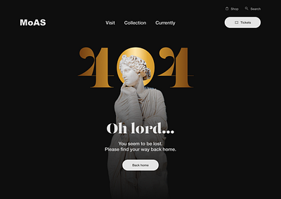 404 Page 404 page dailyui008 figma graphic design museum ui ux