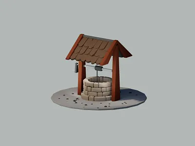 Stone Water Well - SWW 3d 3d design autodesk design graphic design illustration maya render rendering stone vector water well