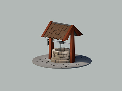 Stone Water Well - SWW 3d 3d design autodesk design graphic design illustration maya render rendering stone vector water well
