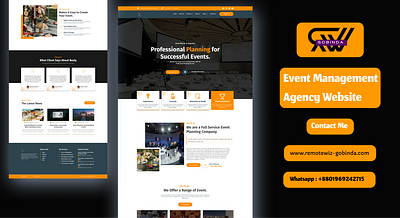 Professional Event Management Agency Website. elementorpro figma figmatowordpress webdesign webdeveloper wordpressdeveloper