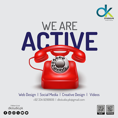 We Are Active Call us: +92334 9299906 app branding design graphic design illustration logo typography ui ux vector