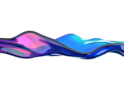 Wave 3d abstract background blender branding clean colorful design glass gradient illustration render shape simple wave