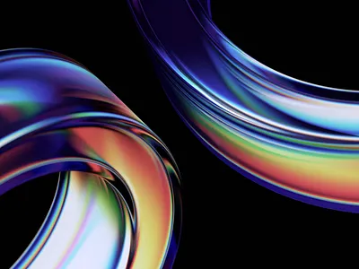 Dispersion effect 3d abstract animation background blender branding clean colorful cover design dispersion glass iridescent loop minimalist render scientific shape simple technology