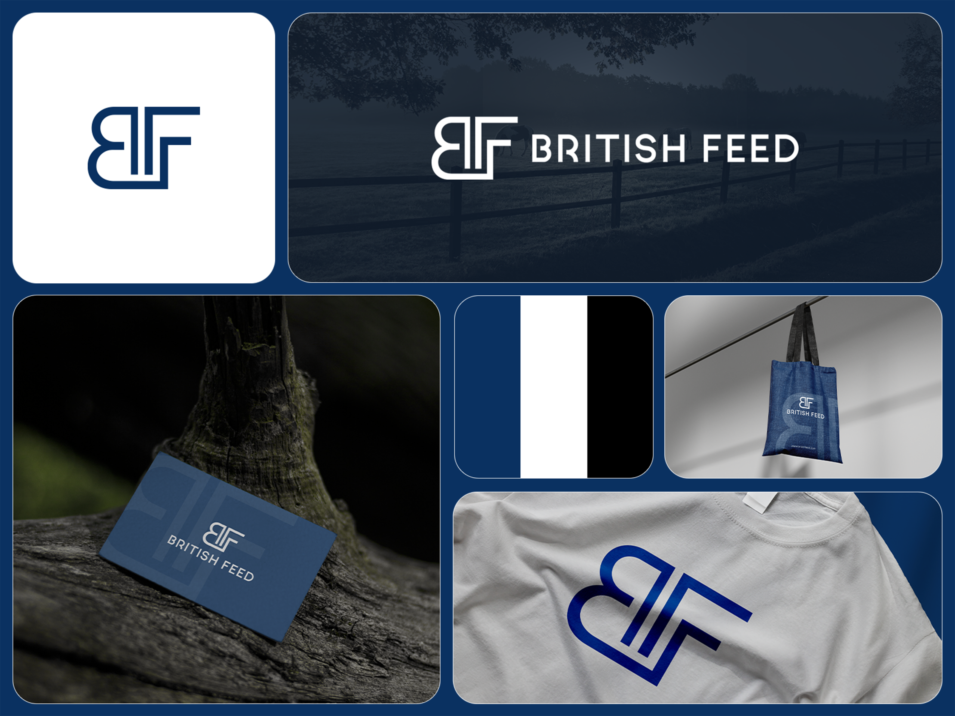 British Feed Logo feed store lettermark logo logo design minimal retail