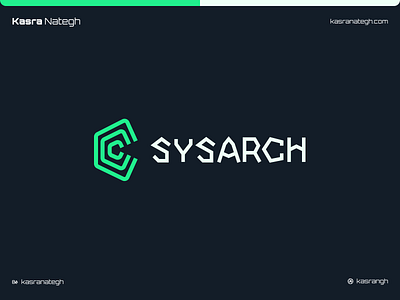 "SYSARCH" Logo Design🎨✨ brand design branding color palette design inspiration design project figma graphic design green illustrator logo logo design white