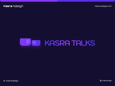 "Kasra Talks" Logo Design 🎨✨ brand design branding color palette creative design inspiration figma graphic design illustrator logo logo design pink podcast purple