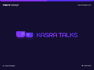 "Kasra Talks" Logo Design 🎨✨ brand design branding color palette creative design inspiration figma graphic design illustrator logo logo design pink podcast purple
