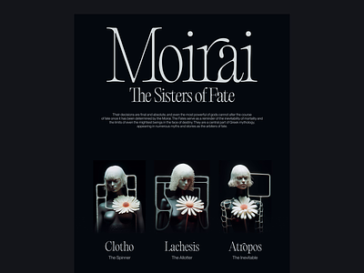 The Sisters of Fate art direction design graphic design layout typography ui