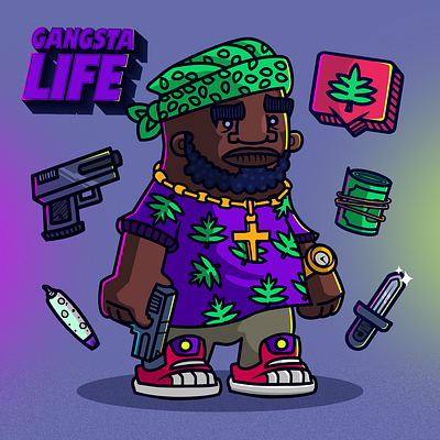 Gangsta Life - Character Design cartoon character character design illustration mascot vector