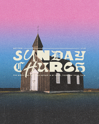 Sunday Church | Christian Poster christian
