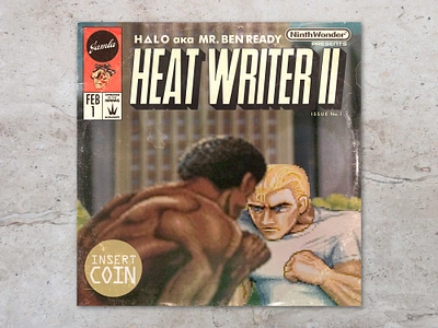 Album Cover Art: Heat Writer II 16 bit 9th wonder album album art album cover design comic books cover art cover design graphic design handmade hip hop jamla nintendo photoshop street fighter ii typography