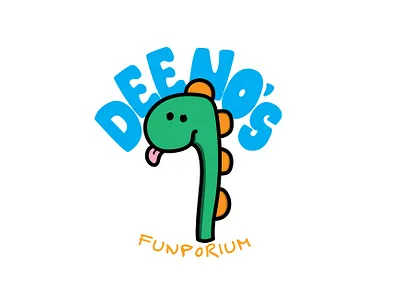 Dinosaur Amusement Park "Deeno's" branding dailylogochallenge design graphic design illustration logo typography vector