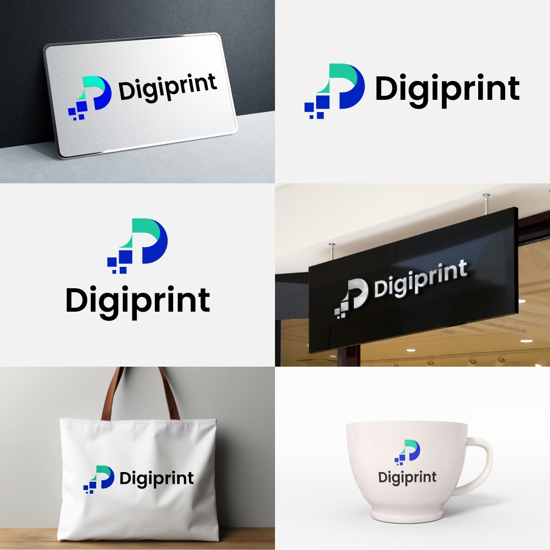 Digiprint D P letter logo design branding d letter logo d logo digital logo logo logo design p letter logo p logo tech logo technology logo
