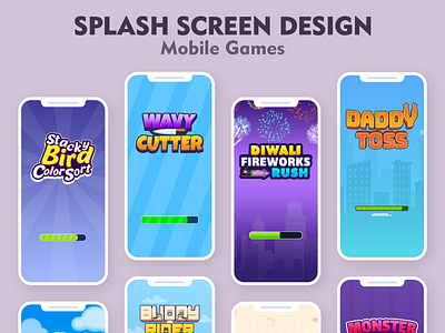 Mobile Splash screen Design 2d game 2d game design artist casual game design designer game art game artist game design game designer game title game titles game ui games mobile games splash idea splash screen title design ui ui design