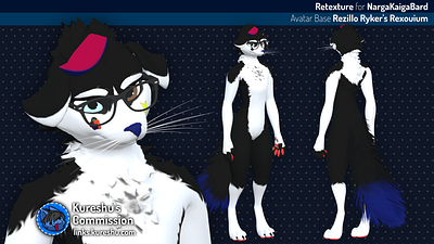 NickyBerryBurst - Commission for NargaKaigaBard 3d 3d model anthro anthropomorphic canine furry rexouium vrchat
