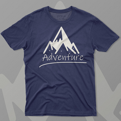A big mountain with the word of Adventure for t-shirt design trending