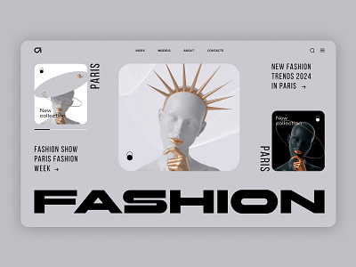 Fashion design concept design fashion graphic design landig page minimalism store ui минимализм мода
