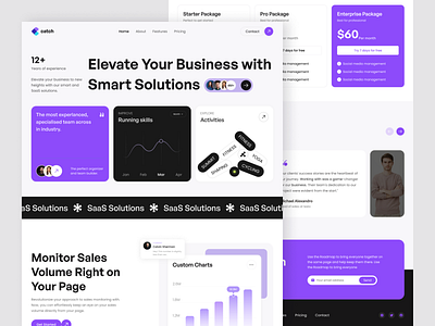 SaaS Website Landing Page home page landing page product design saas saas landing page design saas product saas website ui uiux web design web ui website