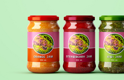 NYAM! Fruit Jam illustration packaging