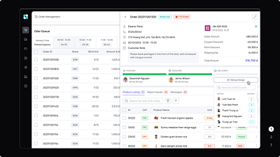 Real-time Tracking of Order Management System dashboard ecommerce interface logistic order management product design ui uiux