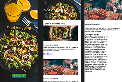 Food Vlogging App - Demo branding graphic design motion graphics ui ux