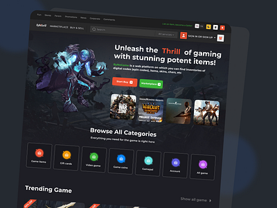 Game Store Redefined: Discover a World of Gaming Possibilities! dark theme dark ui figma game game design game landing game ui game ui design game web landing ui ui design ui landing uiux ux ux design