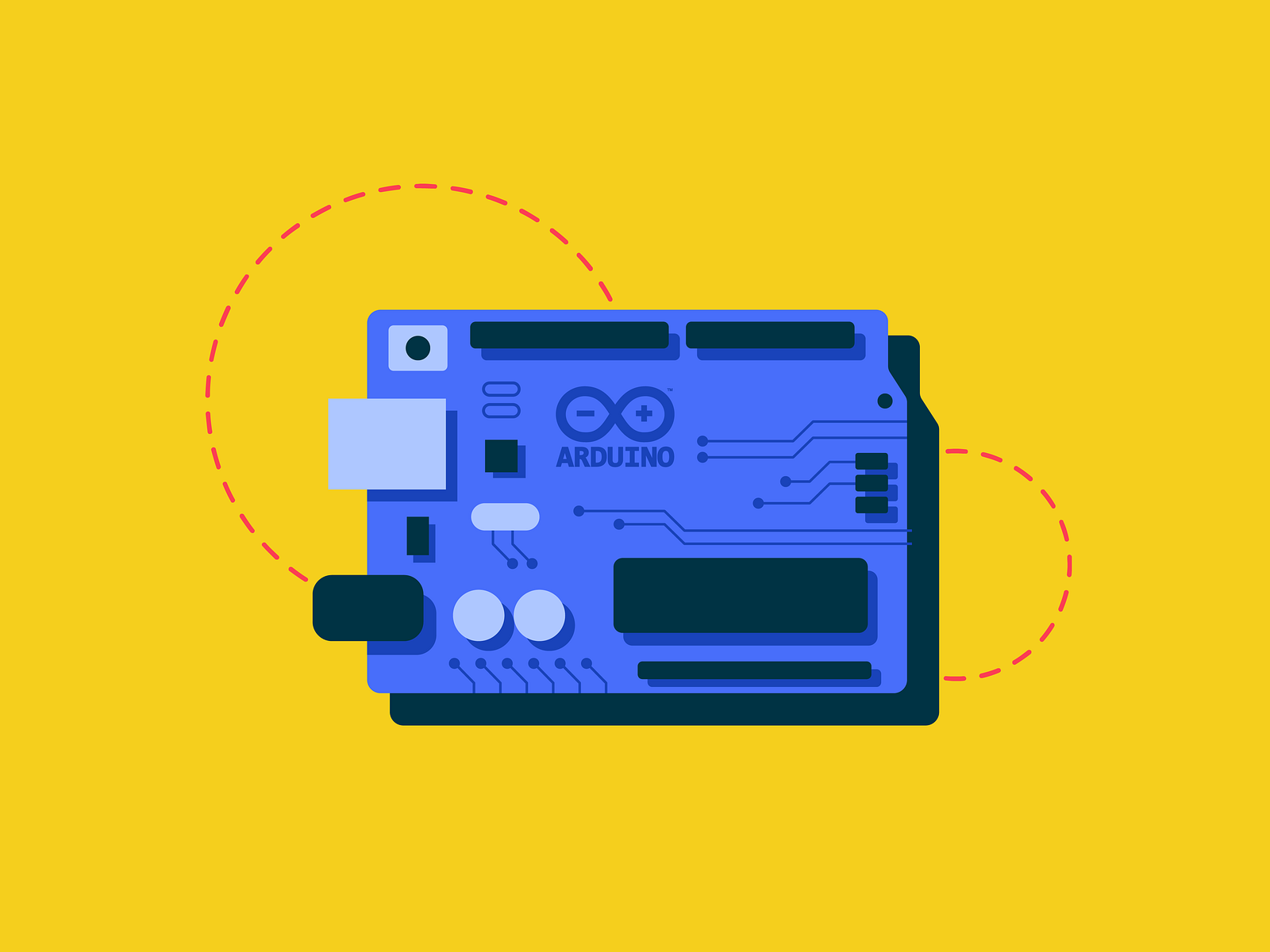 Illustration: Arduino by Ghazal Abbaszadeh on Dribbble
