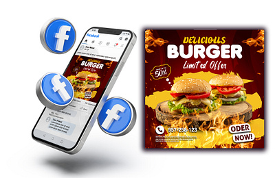 Social Media Post Design | Burger