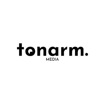 Tonarm Media Logo Design 3d animation black brand branding creative design emblem graphic design identity logo media minimal modern shot sleek typography ui vector wordmark