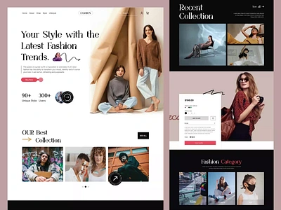 Fashion Brand Website Design animation beauty clothing ecommerce fashion website fashionbrand fashionui landingpage lookbook online store outfit streetwear typhography woman