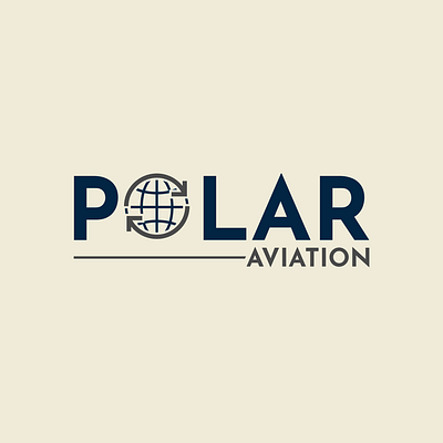 Polar Aviation Logo. 3d aviation brand branding creative design expertise flight globe graphic design identity impactful logo minimal modern polar sleek typography vector