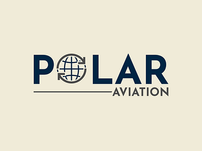 Polar Aviation Logo. 3d aviation brand branding creative design expertise flight globe graphic design identity impactful logo minimal modern polar sleek typography vector