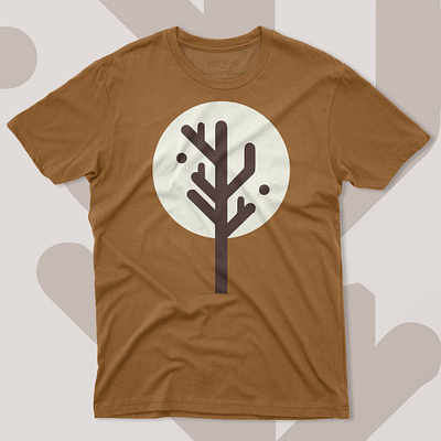 A desert tree behind the sun T-shirt design desert t shirt design trending