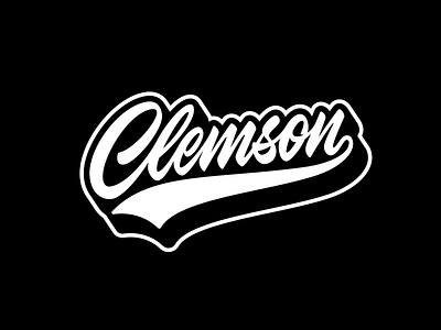 Clemson calligraphy font lettering logo logotype typography vector