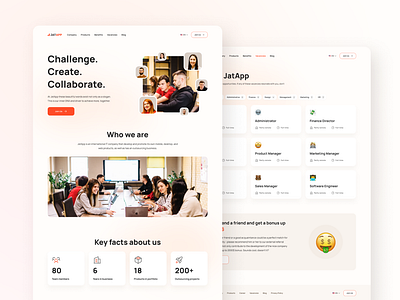 JatApp - Product Development Company branding brown company site orange site ui uideisgn