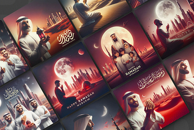 Ramadan Mubarak Post Designs banner caorusel design facebook post graphic design islamic post poster ramada post ramadan ramadan mubarak ramadan wishe social media typography vector