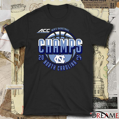 ACC Men’s Basketball Champs Ss 2024 Blue North Carolina T-shirt