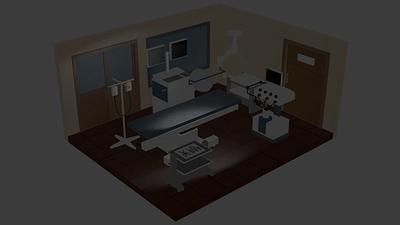 Modeling a Hospital Room using Blender 3d animation graphic design