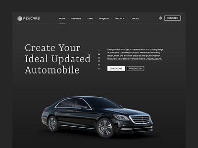 Rencars website figma uiux web design website