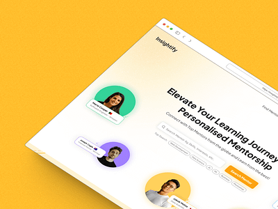 Insightify: Elevate Your Mentorship Experience concept design education landing landing page learner learning mentee mentor mentorship student ui
