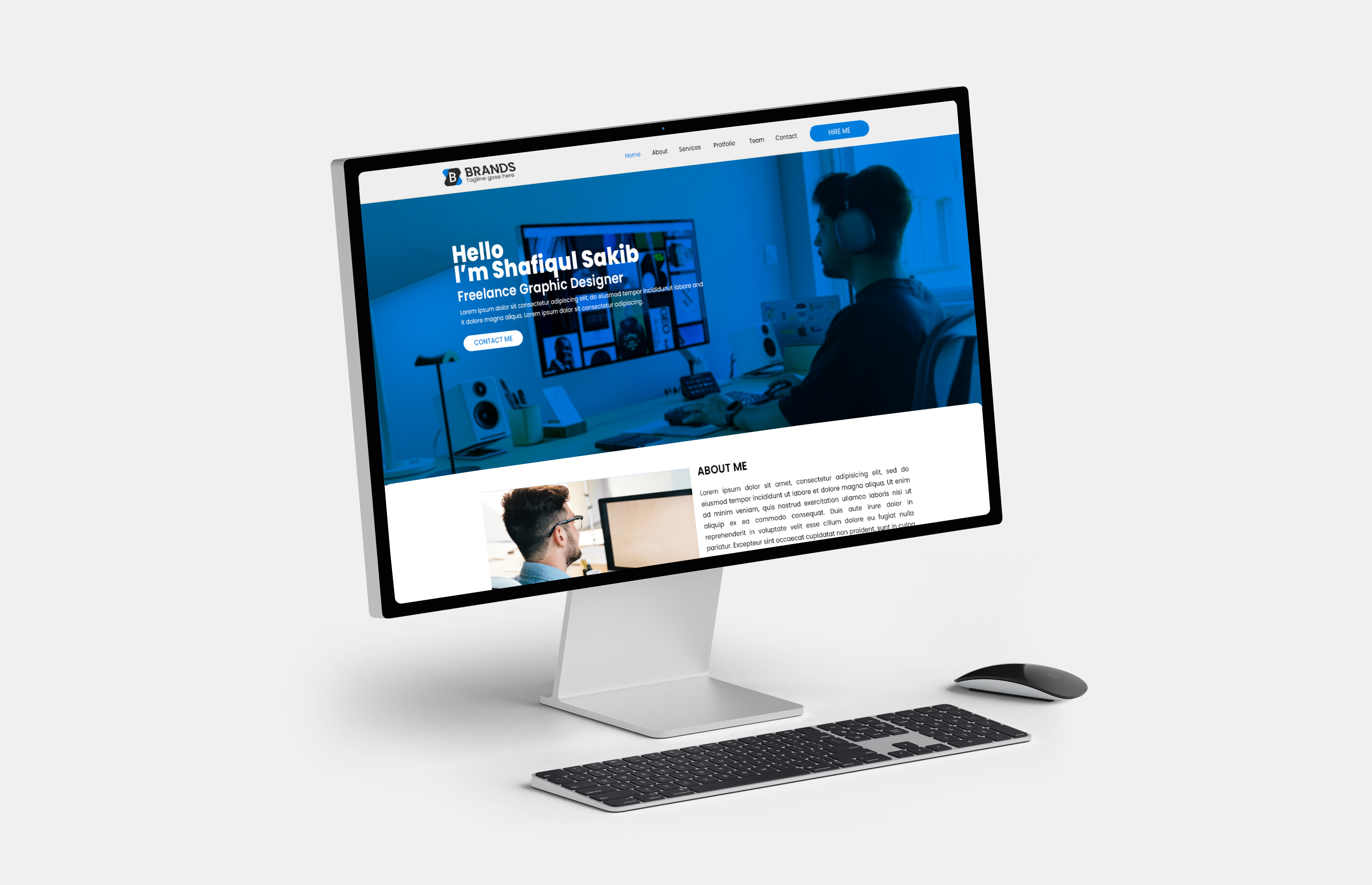 Personal Portfolio Landing Page Design creative graphic design landing page modren personalwebsite portfoliopage potfoliodesign product design ui uidesign uiux user interface design ux webdesign webpage website design