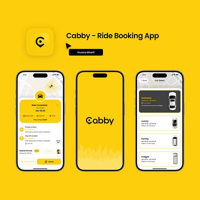 Cabby Mobile App mobile app ui ui ui ux user interface design