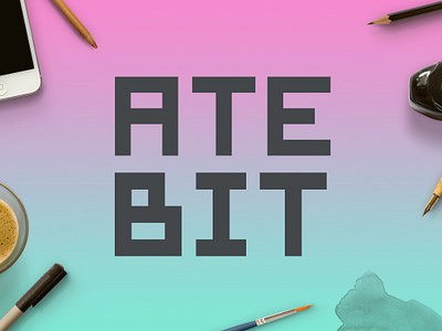 Ate Bit Font 8 bit 80s ate bit ate bit font byte case digital display games sentence square throwback title case vintage