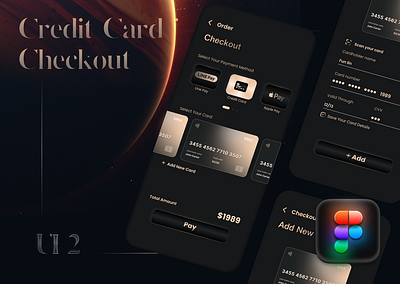 UI 2_Credit Card Checkout app ckeckout credit card credit card checkout dailyui darkmode design figma golden gradient graphic design luxury ui ui 2