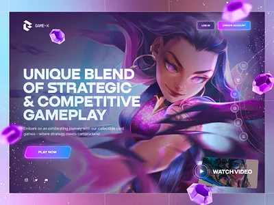Game-X blockchain card game cards collecting crypto design landing landingpage nft ui uiux ux web web3 website