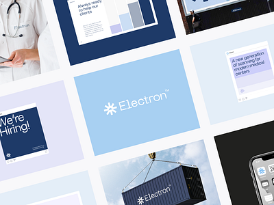 Electron branding company graphic design health logo medical medicine presentation