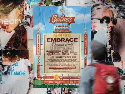 The Godney Gathering 2024 brand branding design graphic design identity logo retro vintage